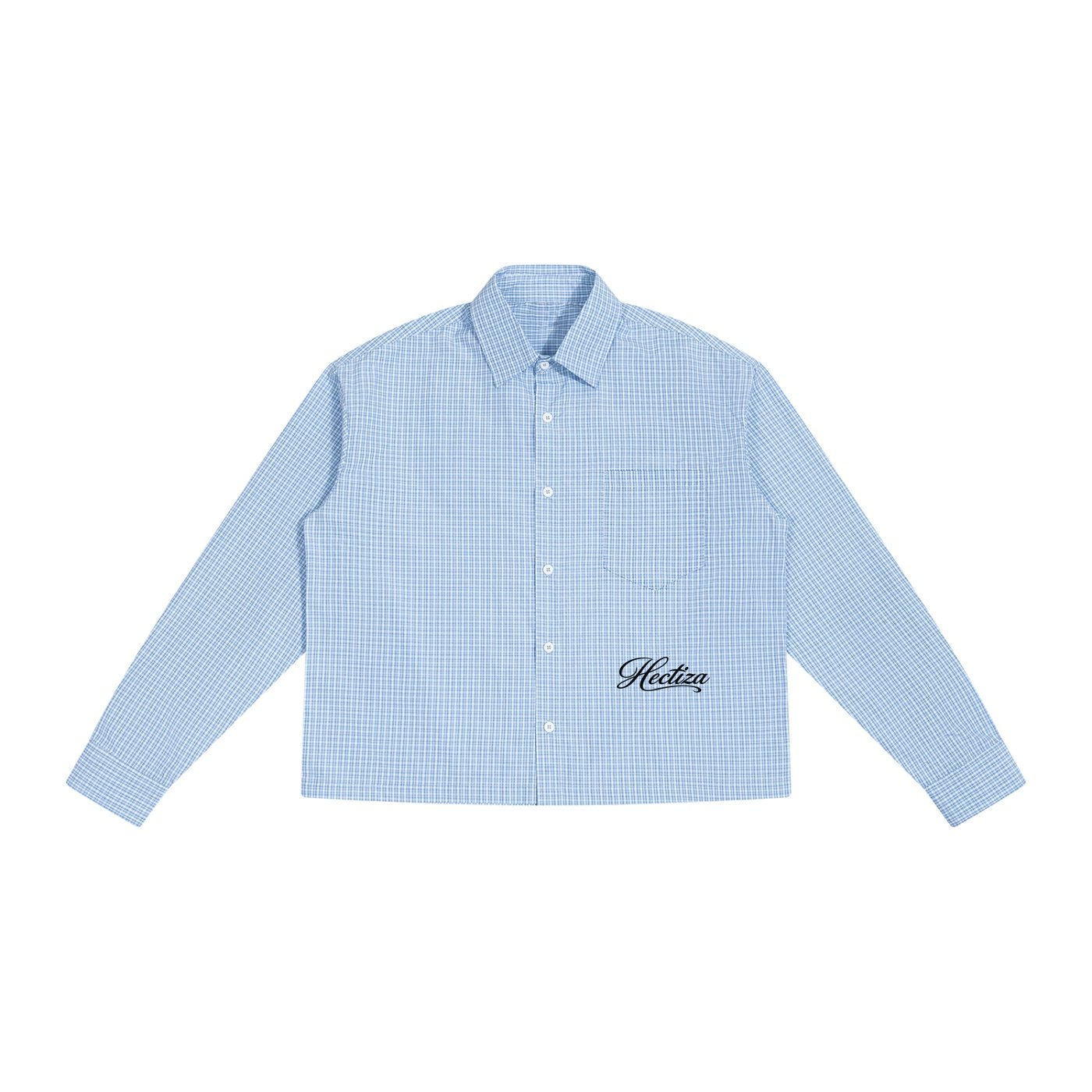 Unisex Boxy Plaid Long Sleeve Shirt