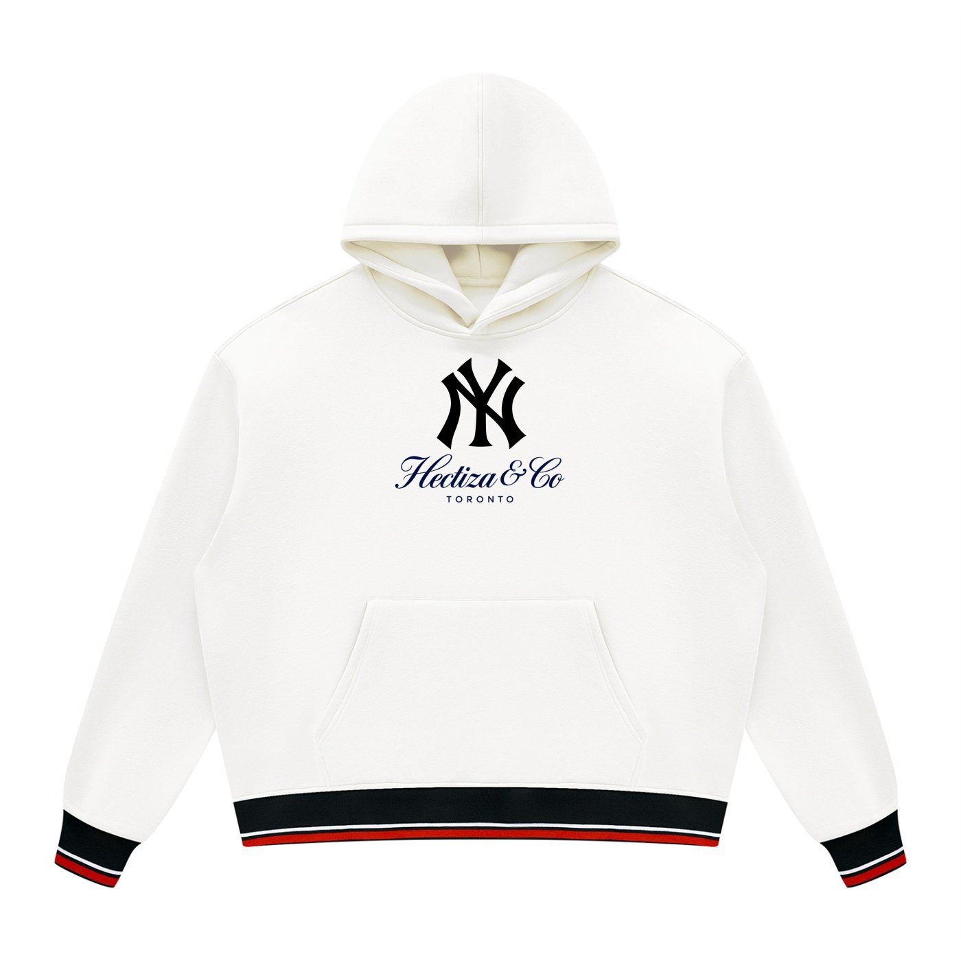 Oversized Color Block Fleece Hoodie