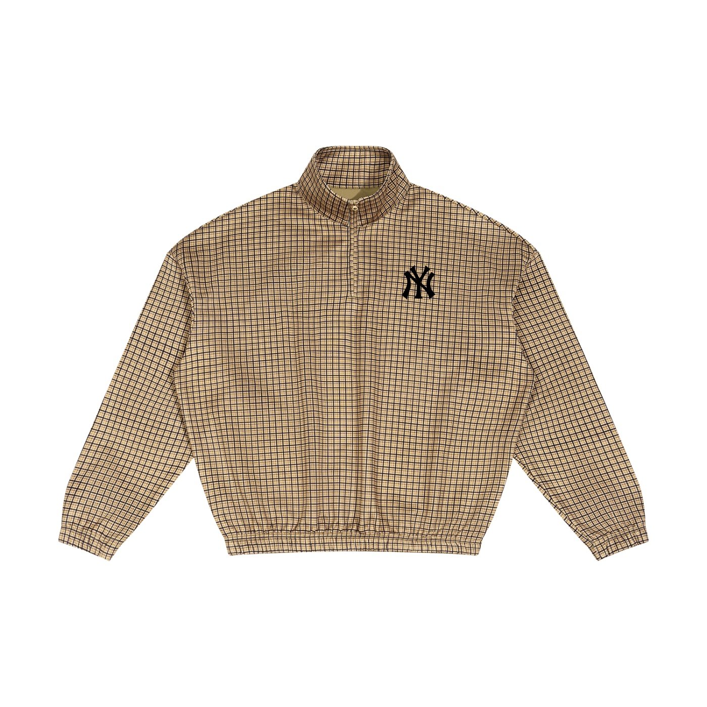 Plaid Quarter-Zip Sweatshirt